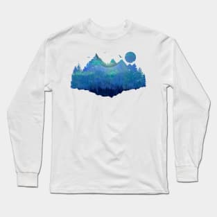 The Emerald Sky and The Blue Forest Long Sleeve T-Shirt